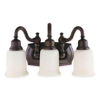 Buy Feiss Canterbury 3-Light Bath Vanity Fixture in Oil-Rubbed Bronze from Bed Bath & Beyond